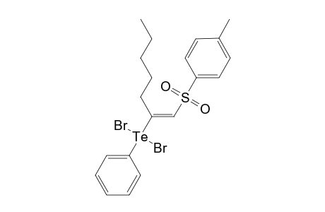 (E)-2-(4-Methylphenylsulfonyl)-1-pentylvinylphenyltellurium dibromide