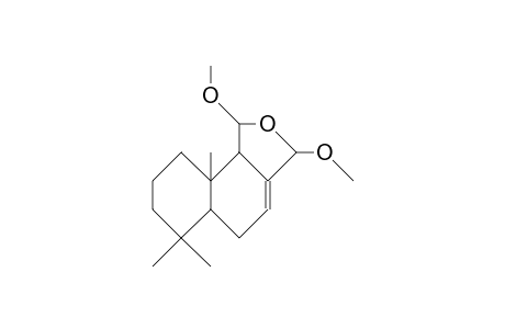 1,3-Dimethoxy-6,6,9a-trimethyl-1,2,5,5a,6,7,8,9,9a,9b-decahydro-naphtho(1,2-C)furan