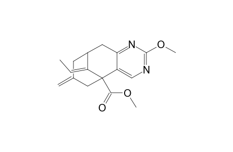 (11E)-(+-)-11-Ethylidene-7,8,9,10-tetrahydro-2-methoxy-7-methylene-5,9-methanocycloocta[d]pyrimidine-5(6H)-carboxylic acid methyl ester