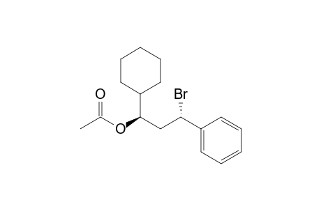 (1R*,3S*)-Acetic acid 3-bromo-1-cyclohexyl-3-phenylpropyl ester