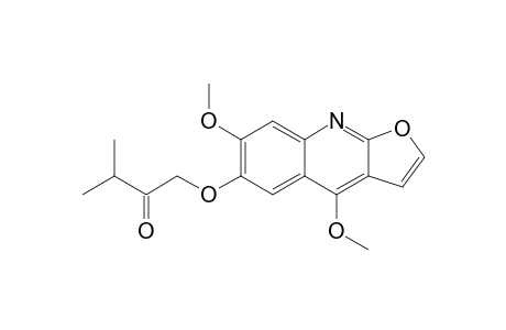 4,7-Dimethoxy-6-(2'-oxo-3'-methylbutoxy)-furo[2,3-b]quinoline