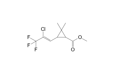 Cyclopropanecarboxylic acid, 3-(2-chloro-3,3,3-trifluoro-1-propenyl)-2,2-dimethyl-, methyl ester (9CI)