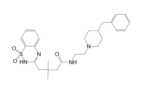 2H-1,2,4-benzothiadiazine-3-butanamide, beta,beta-dimethyl-N-[2-[4-(phenylmethyl)-1-piperidinyl]ethyl]-, 1,1-dioxide