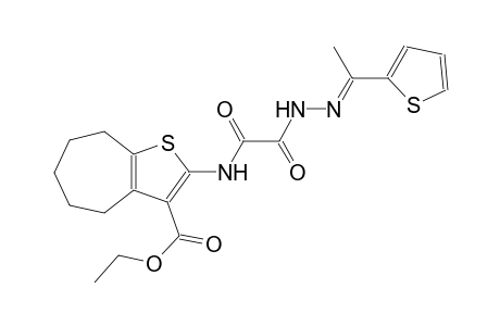 ethyl 2-[(oxo{(2E)-2-[1-(2-thienyl)ethylidene]hydrazino}acetyl)amino]-5,6,7,8-tetrahydro-4H-cyclohepta[b]thiophene-3-carboxylate