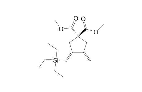 (E)-1,1-DICARBOMETHOXY-3-METHYLENE-4-TRIETHYL-SILYLMETHYLENE-CYCLOPENTANE
