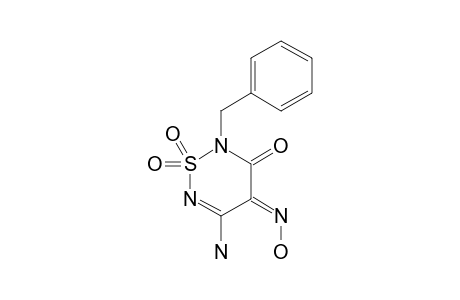 (Z)-2-BENZYL-5-AMINO-4-HYDROXYIMINO-3-OXO-3,4-DIHYDRO-2H-1,2,6-THIODIAZINE-1,1-DIOXIDE