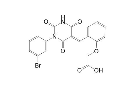 {2-[(E)-(1-(3-bromophenyl)-2,4,6-trioxotetrahydro-5(2H)-pyrimidinylidene)methyl]phenoxy}acetic acid