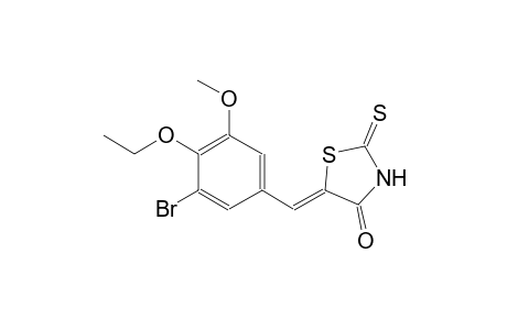 (5Z)-5-(3-bromo-4-ethoxy-5-methoxybenzylidene)-2-thioxo-1,3-thiazolidin-4-one