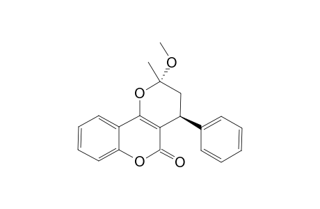 2,3,4,5-TETRAHYDRO-2-METHYL-2-METHOXY-4-PHENYLPYRANO-[3,2-C]-BENZOPYRAN-5-ONE;TRANS-ISOMER