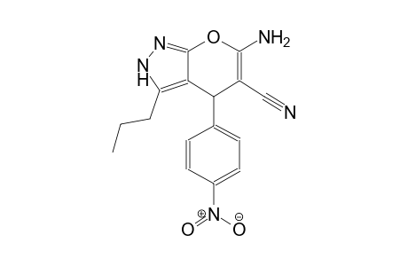 pyrano[2,3-c]pyrazole-5-carbonitrile, 6-amino-2,4-dihydro-4-(4-nitrophenyl)-3-propyl-