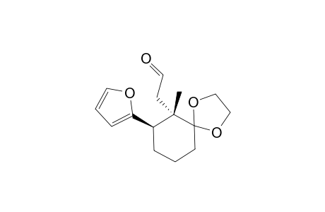 3-(2'-Furanyl)-2-[formylmethyl]-2-methyl-6-(etylene-1',2'-dioxy)cyclohexane