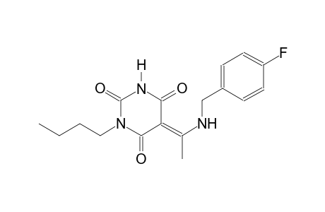 (5E)-1-butyl-5-{1-[(4-fluorobenzyl)amino]ethylidene}-2,4,6(1H,3H,5H)-pyrimidinetrione