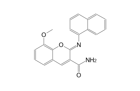 (2Z)-8-methoxy-2-(1-naphthylimino)-2H-chromene-3-carboxamide