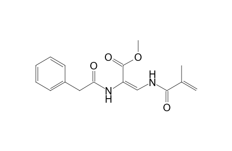 Methyl 3-(2'-methylacroylamido)-2-(phenylacetylamino)acrylate