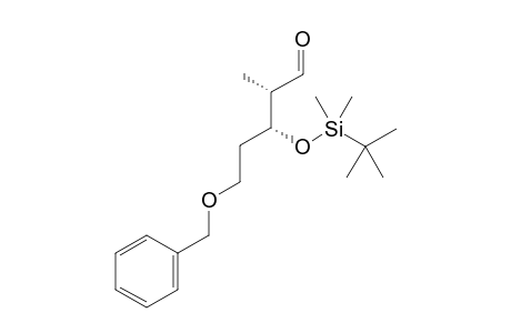 (2S,3R)-5-(Benzyloxy)-3-((tert-butyldimethylsilyl)oxy)-2-methylpentanal