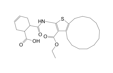 6-({[3-(ethoxycarbonyl)-5,6,7,8,9,10,11,12,13,14-decahydro-4H-cyclotrideca[b]thien-2-yl]amino}carbonyl)-3-cyclohexene-1-carboxylic acid