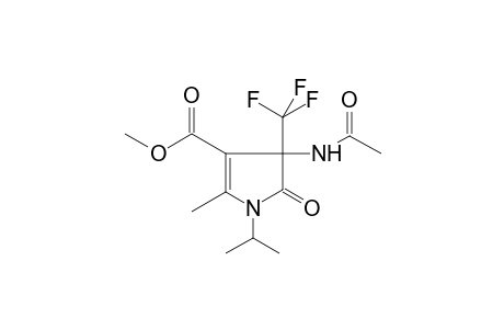 1H-Pyrrole-3-carboxylic acid, 4-(acetylamino)-4,5-dihydro-2-methyl-1-(1-methylethyl)-5-oxo-4-(trifluoromethyl)-, methyl ester