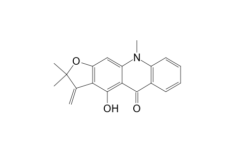 2,2,10-trimethyl-3-methylidene-4-oxidanyl-furo[3,2-b]acridin-5-one