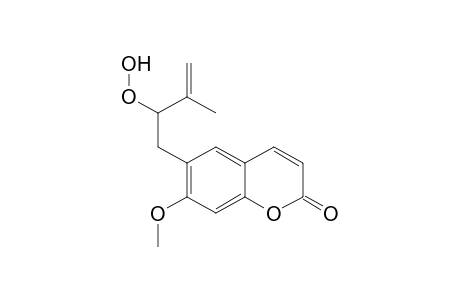 2H-1-Benzopyran-2-one, 6-(2-hydroperoxy-3-methyl-3-butenyl)-7-methoxy-