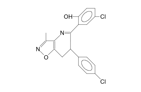 5-(5-Chloro-2-hydroxy-phenyl)-7-(4-chloro-phenyl)-7,8-dihydro-3-methyl-6H-isoxazolo(4,5-B)azepine