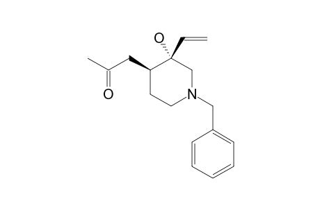 T-4-ACETONYL-N-BENZYL-R-3-HYDROXY-3-VINYLPIPERIDINE