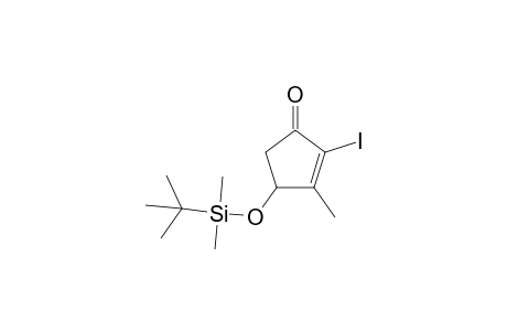 (+/-)4-{[tert-Butyl(dimethyl)silyl]oxy}-2-iodo-3-methylcyclopent-2-en-1-one