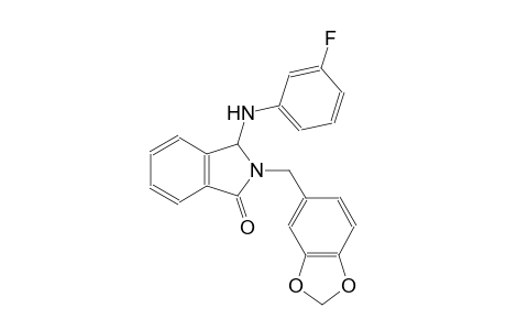 1H-isoindol-1-one, 2-(1,3-benzodioxol-5-ylmethyl)-3-[(3-fluorophenyl)amino]-2,3-dihydro-