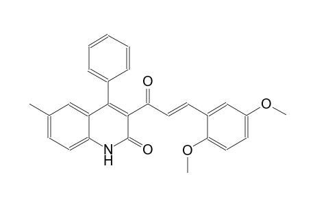 3-[(2E)-3-(2,5-dimethoxyphenyl)-2-propenoyl]-6-methyl-4-phenyl-2(1H)-quinolinone
