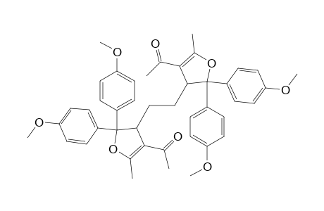 1,2-Bis-[4-acetyl-2,2-bis(4-methoxyphenyl)-5-methyl-2,3-dihydro-3-furyl]ethane