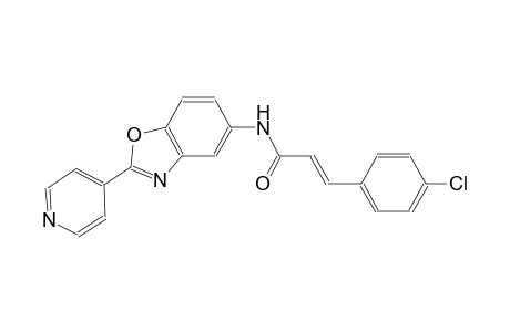 (2E)-3-(4-chlorophenyl)-N-[2-(4-pyridinyl)-1,3-benzoxazol-5-yl]-2-propenamide