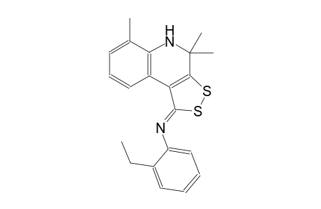 2-ethyl-N-[(1Z)-4,4,6-trimethyl-4,5-dihydro-1H-[1,2]dithiolo[3,4-c]quinolin-1-ylidene]aniline