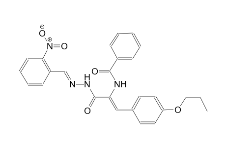 2-propenoic acid, 2-(benzoylamino)-3-(4-propoxyphenyl)-, 2-[(E)-(2-nitrophenyl)methylidene]hydrazide, (2Z)-
