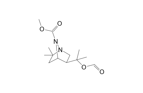 1,7-Diaza-6,6-dimethyl-3-[(dimethyl(formyloxy)methyl)]bicyclo[2.2.1]heptane-7-carboxylic acid methyl ester
