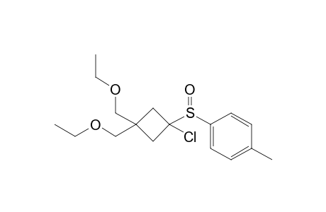 1-(1-Chloro-3,3-bis-ethoxymethyl-cyclobutanesulfinyl)-4-methyl-benzene