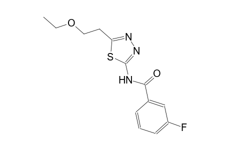 N-[5-(2-ethoxyethyl)-1,3,4-thiadiazol-2-yl]-3-fluorobenzamide