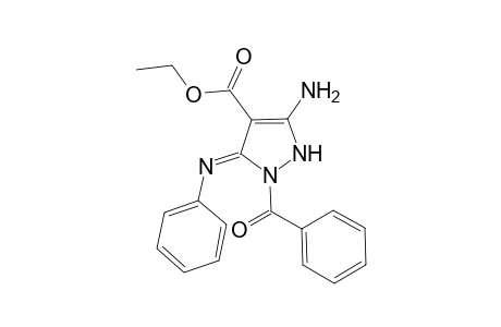 Ethyl N(1)-benzoyl-3-amino-5-(phenylimino)-2,5-dihydropyrazole-4-carboxylate