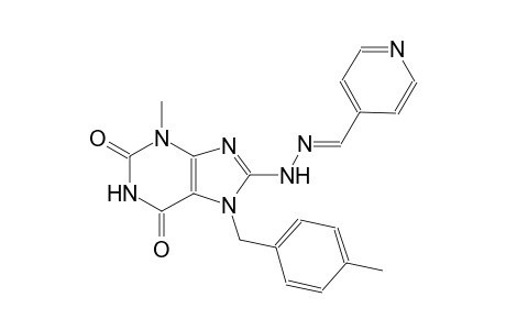 isonicotinaldehyde [3-methyl-7-(4-methylbenzyl)-2,6-dioxo-2,3,6,7-tetrahydro-1H-purin-8-yl]hydrazone