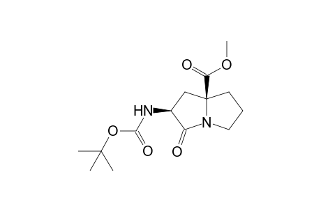 (2S,8S)-2-(tert-butoxycarbonylamino)-3-keto-pyrrolizidine-8-carboxylic acid methyl ester