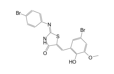 (2E,5Z)-5-(5-bromo-2-hydroxy-3-methoxybenzylidene)-2-[(4-bromophenyl)imino]-1,3-thiazolidin-4-one
