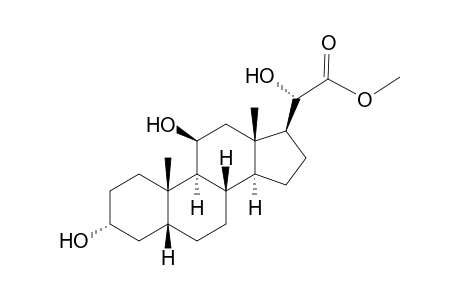 3α,11β,20β-trihydroxy-5β-pregnan-21-oic acid, methyl ester