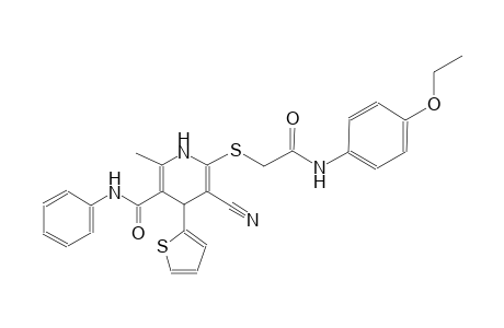 5-cyano-6-{[2-(4-ethoxyanilino)-2-oxoethyl]sulfanyl}-2-methyl-N-phenyl-4-(2-thienyl)-1,4-dihydro-3-pyridinecarboxamide