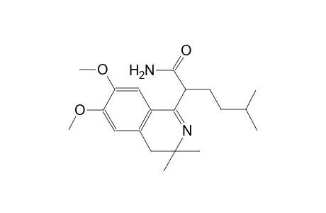 2-(6,7-dimethoxy-3,3-dimethyl-4H-isoquinolin-1-yl)-5-methyl-hexanamide