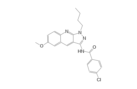 N-(1-butyl-6-methoxy-1H-pyrazolo[3,4-b]quinolin-3-yl)-4-chlorobenzamide