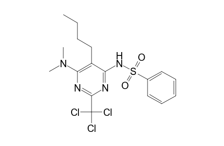 N-[5-Butyl-6-(dimethylamino)-2-(trichloromethyl)-pyrimidin-4-yl]benzenesulfonamide