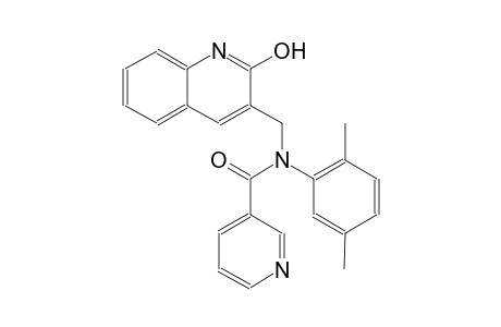 N-(2,5-dimethylphenyl)-N-[(2-hydroxy-3-quinolinyl)methyl]nicotinamide