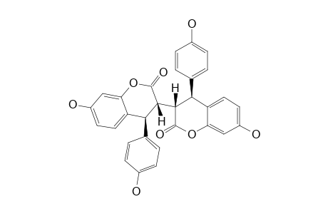 (3S,4S)-7-hydroxy-3-[(3S,4S)-7-hydroxy-4-(4-hydroxyphenyl)-2-keto-chroman-3-yl]-4-(4-hydroxyphenyl)chroman-2-one
