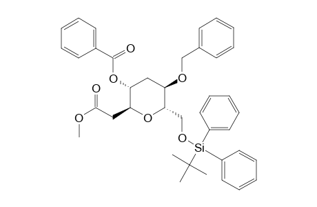 (2S,3R,5R,6S)-5-(Benzoyloxy)-6-[(tert-butyldiphenylsiloxy)methyl]-2-[(methoxycarbonyl)methyl]tetrahydropyran-3-yl Benzoate