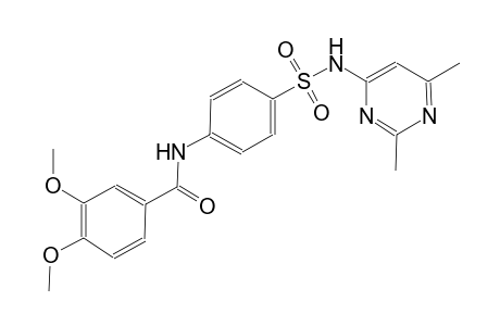 benzamide, N-[4-[[(2,6-dimethyl-4-pyrimidinyl)amino]sulfonyl]phenyl]-3,4-dimethoxy-