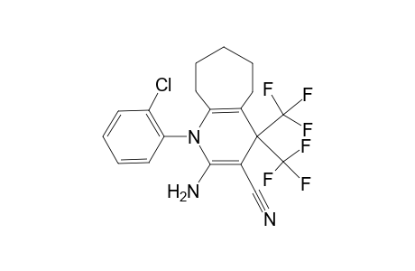 1H-Cyclohepta[b]pyridine-3-carbonitrile, 4,5,6,7,8,9-hexahydro-2-amino-1-(2-chlorophenyl)-4,4-di(trifluoromethyl)-