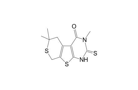 3,6,6-trimethyl-2-thioxo-1,2,3,4,5,6,8-hexahydro-8H-thiopyrano[4',3':4,5]thieno[2,3-d]pyrimidin-4-one